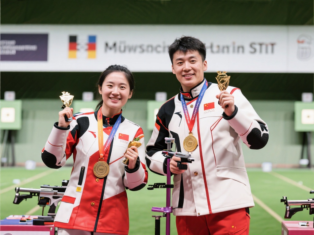 中国队射击世界杯慕尼黑夺金破纪录 此次慕尼黑站,中国队的亮眼表现不仅是对已