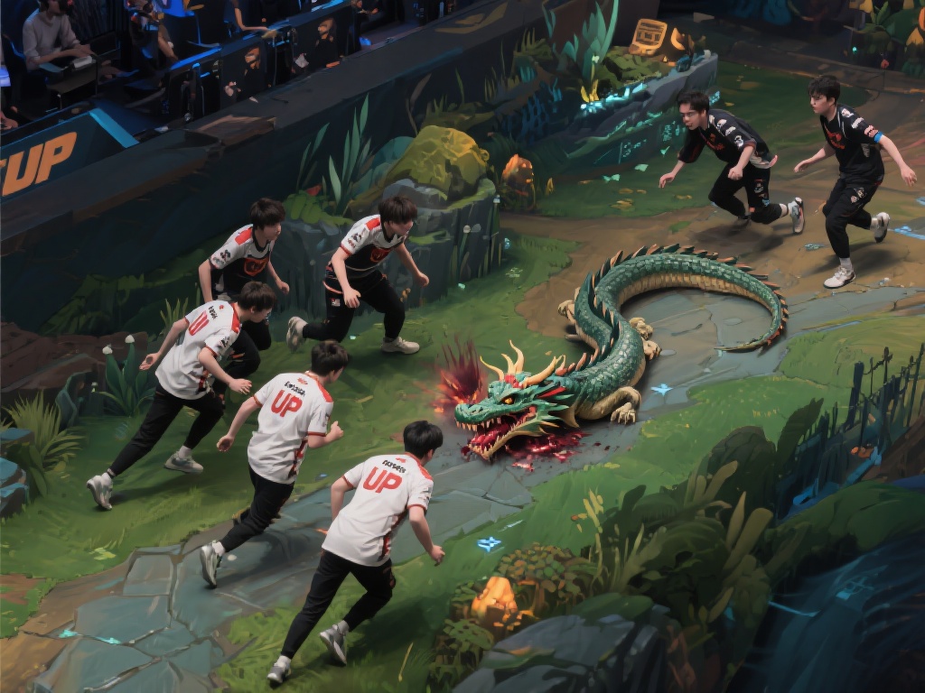 在电竞比赛中，小龙作为重要资源，常被视为